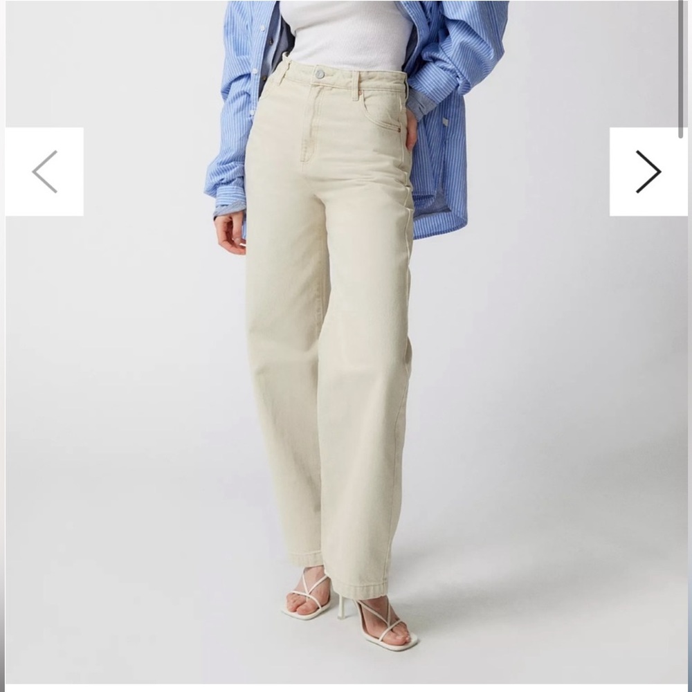 NWT Abrand A 94 High & Wide Light Sand Jeans